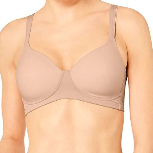 Triumph Damen T-Shirt BH Modern Soft + Cotton P, Beige (Gr. 105D) - Funktionsunterwäsche mit hohem Baumwoll-Anteil, bügellosen Schalen und breiten Trägern für besonderen Komfort und perfekte Anpassung an die Brustform.