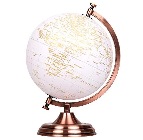 Exerz 20cm Globus Golden Farbe Metallisch von EXERZ