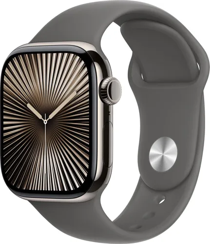 Apple Watch Series 10 (GPS + Cellular) – Titan Smartwatch 42 mm - Smartwatch mit Always-On Retina Display, EKG-Funktion und 50 m Wasserschutz. Ideal für Fitness und Gesundheit, mit Mobilfunkverbindung und innovativen Sicherheitsfeatures.