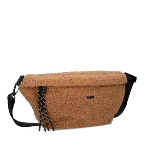 Teddy TEDH80 Damen Handtasche - Gürteltasche aus kuscheligem Teddy-Kunstfell, vielseitig tragbar als HipBag, Crossbody oder Schultertasche. Mit 4 Litern Volumen bietet sie Platz für Essentials und hat durchdachte Fächer für optimale Organisation.