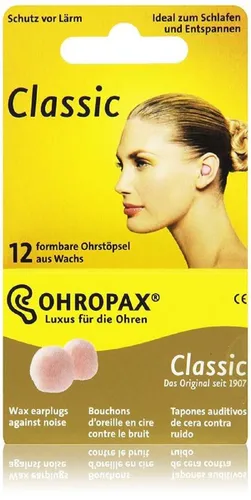 Ohropax Classic 12 formbare Ohrstöpsel aus Wachs