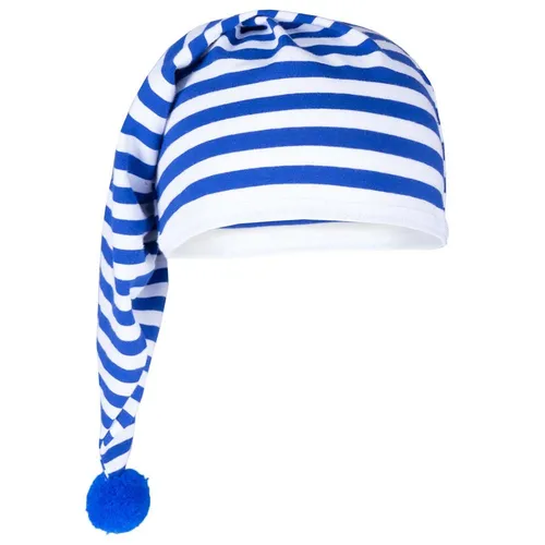Zipfelmütze Kinder blau weiß Ringelmütze Mütze Bommel Fasching Karneval