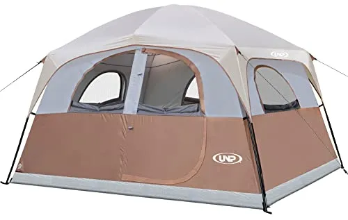 UNP Camping Zelt 6 Personen Wasserdicht, Familienzelt mit Stehhöhe | Zelt 5 Personen