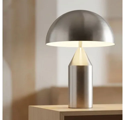 GLOBO LIGHTING LED Tischleuchte, Leuchtmittel inklusive, Warmweiß, Tischlampe Tischleuchte Nachttischlampe Leseleuchte silber LED