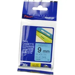Brother P-Touch Band TZe-521  schwarz auf blau  9mm / 8m  laminiert