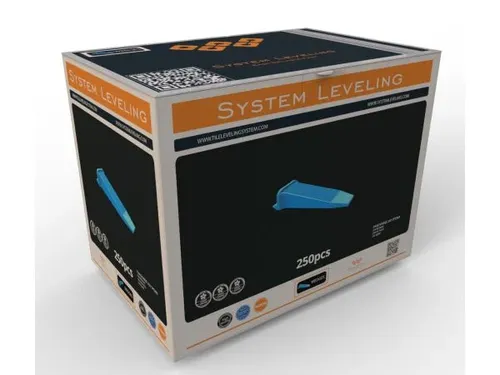 System Leveling Fliesen-Nivellierkeile 250 Stück - Blau, wiederverwendbar - Fliesenzubehör für präzise Fliesenverlegung, wiederverwendbar und ideal für professionelle Ergebnisse.
