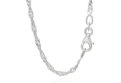 NKlaus Silberkette Echte 925er Sterlingsilber Singapur Kette Gedreht 40cm 1,90mm 2,1g 567