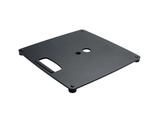 König & Meyer 26711 Sockelplatte S - schwarz struktur - Ständer & Stützen, stabile Sockelplatte mit praktischem Tragegriff und Kabeldurchführung für optimale Funktionalität bei Distanzrohren.