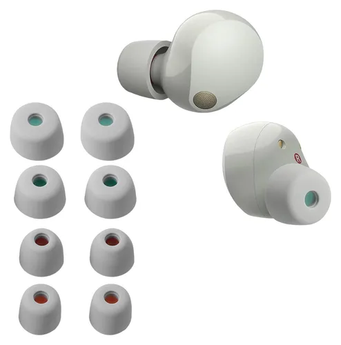 kwmobile 8x Silikonaufsätze für Sony WF-1000XM5 / WF-1000XM4 - Ersatz Ohrstöpsel in 4 Größen - Ear Tips für In-Ear Kopfhörer - Zubehör Ersatzpolster