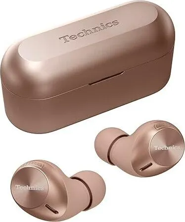 Technics EAH-AZ40M2 Roségold In-Ear Kopfhörer - Elegante In-Ear Kopfhörer in Roségold mit Bluetooth-Konnektivität und USB-C Ladeoption, perfekt für Musikliebhaber unterwegs.