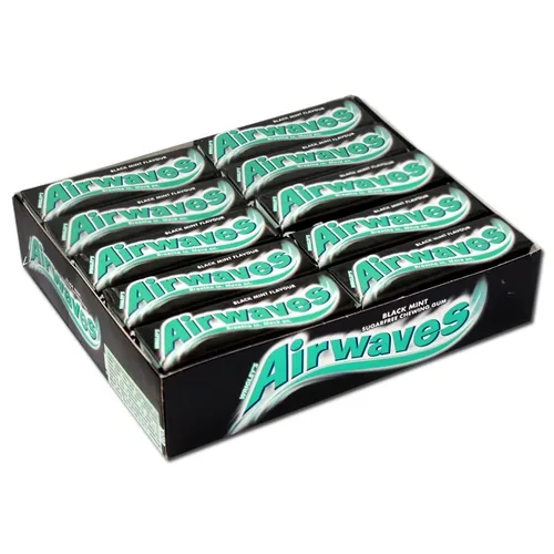Wrigleys Airwaves Black Mint Kaugummi, 30 Packungen in schwarz von Airwaves