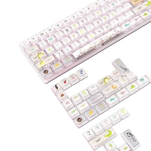 MAMBASNAKE 120 Tasten PBT Pudding Tastenkappen Set,ASA Profil,PBT Farbsublimation,ANSI US Layout für TKL 61 68 87 98 104 108 Mechanische Tastatur,Kompatibel mit Cherry MX Gateron Otemu Kailh Schalter