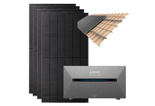 Anker SOLIX 2000W Balkonkraftwerk mit 4×500W SolarSpace Modulen - Balkonkraftwerk mit 4 leistungsstarken 500W SolarSpace Modulen, ideal für effiziente Energiegewinnung und einfache Installation auf Flachdächern oder Dachziegeln.