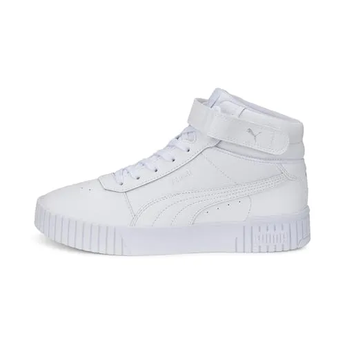 PUMA Damen Carina 2.0 Mid Sneaker - Damen-Sneaker mit halbhohem Schaft aus Leder und recyceltem Material, ideal für einen stylishen und umweltbewussten Look.