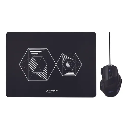 USB Maus + Mauspad XXL optisch beleuchtet Kabel Gaming Mousepad Mouse 2400dpi