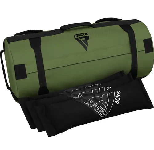 RDX Ungefüllter Gewichtssack für Fitness - Sandsack für Yoga, extrem langlebig aus 1200D Cordura-Gewebe mit 8 Griffen für vielseitiges Training und verbesserte Rumpfkraft.
