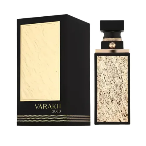 Fragrance World Varakh Gold Eau De Parfum 100 ml für Frauen - Unisex Duft mit blumigen und erdigen Noten, ideal für selbstbewusste Frauen, die einen einzigartigen und eleganten Duft suchen.