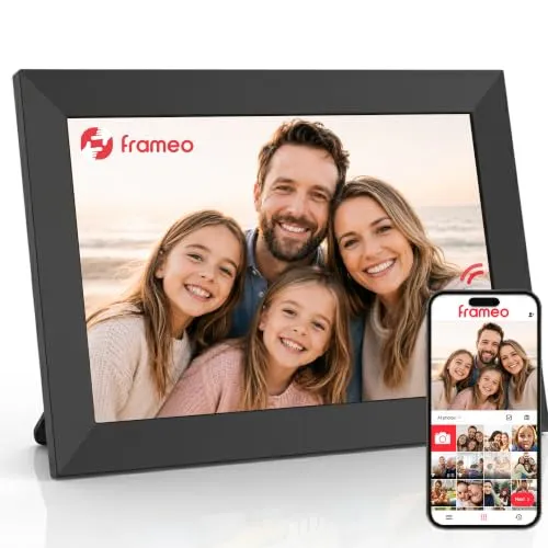 Frameo Digitaler Bilderrahmen WLAN 10,1 Zoll mit Touchscreen