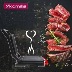 Elektrischer Grill 2000 W Klappbarer Sandwichtoaster Kamille