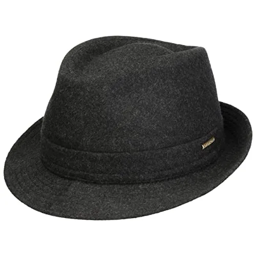 Stetson Benavides Trilby Wollhut - Unisex Winterhut Made in Italy - Arbeitskleidung für den Öffentlichen Dienst, wasserabweisend mit Teflon-Beschichtung für optimalen Schutz bei kaltem Wetter und stilvolles Design.