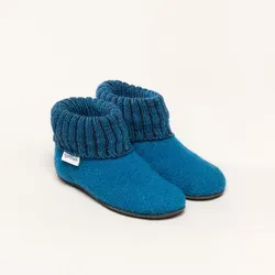 Gottstein Alpine Boot FE | Kinder Hausschuh | Kinder Filz-Hausschuh | Farbe Arctic Blue | Kinder-Hausschuh in Größe 31 - Arctic Blue - 31