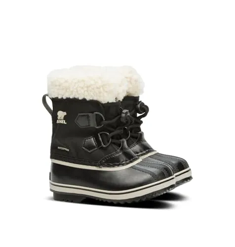 Sorel Yoot Pac Nylon WP wasserdichte Schneestiefel, Black, 39 EU - Stiefel für Jungen mit herausnehmbarem, waschbarem Innenstiefel aus recyceltem Filz und wasserdichtem Nylon-Obermaterial für optimalen Schutz bei winterlichen Bedingungen.