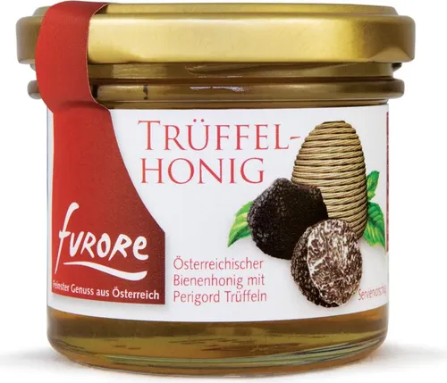 Trüffel Honig 120g - Aus echtem Österreichischen Bienenhonig mit frischem Perigord Trüffel und Trüffelöl von Furore
