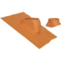 Buderus Universal-Dachziegel Ø 125 mm - rot - Sonstige Elektroinstallationsartikel, flexibler Schrägdachziegel aus bleifreiem Material mit Klebestreifen für optimale Befestigung, ideal für Dachneigungen von 25° bis 45°.