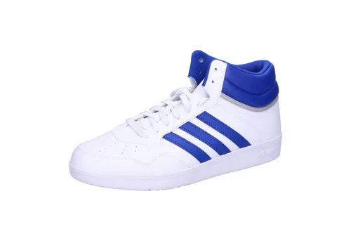 adidas Unisex Hoops 4.0 MID Shoes, FTWR White/Team royal Blue/Grey Two - Bequeme Sneakers für jeden Anlass - Herren-Sneaker mit regulärer Passform, Obermaterial aus Synthetikleder und atmungsaktivem Mesh, ideal für Alltag und Sport.