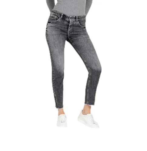 Mac Damen 5-Pocket Jeans Rich Slim (5755-90-0389L) - Anthracite wash - Stylische 5-Pocket Jeans für Damen mit femininer Passform und leicht erhöhter Leibhöhe, ideal für jeden Anlass.