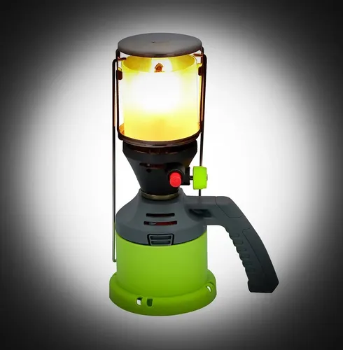 KINZO Camping Gaslampe inkl. 190g GasKartuschen Stechkartuschen Set