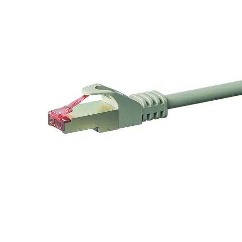 Danicom CAT 6 Netzwerkkabel LSOH - S/FTP - 0,50 Meter - Grau, POE, Ethernet, LAN, Patchkabel, Datenkabel, RJ45 - für Serverschränke, Switches, Router, Modems!