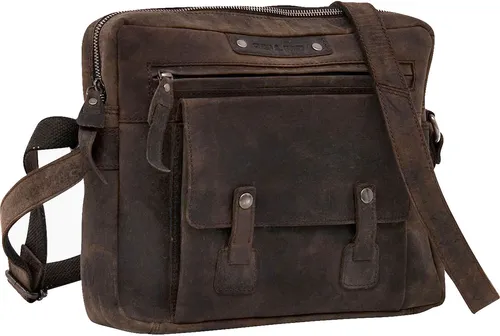 Greenburry Umhängetasche Herren Damen Leder Vintage Revival 1962-22 braun