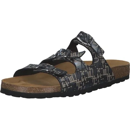 Palado Pantoletten Damen Capri - elegante Sandalen Made in Spain - bequeme Hausschuhe mit Kork-Fußbett - modische Sommerschuhe Grau UK5,5 - EU38