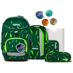 ergobag Pack Schulranzen-Set - Bärtastisch - Ergonomischer Tornister in Grün - Vielfältiger ergobag pack Schulrucksack „Bärtastisch“, 6-teilig mit individuellem Anpassungssystem für optimalen Tragekomfort und viel Stauraum. Ideal für Schule und Freizeit!