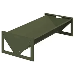 vidaXL Futtertrog für Nutztiere - Olive Grün 108 x 50 x 28 cm - Robuster Futtertrog aus Stahl für drinnen und draußen. Wetterfest und langlebig, ideal für die Fütterung von Nutztiere mit einem Fassungsvermögen von 10 kg. Praktisches Design für einfache Montage und Reinigung.
