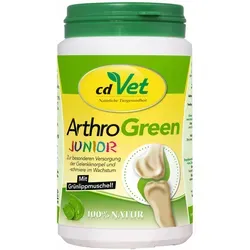 cdVet ArthroGreen Junior 140 g für Hunde & Katzen - Ergänzungsfuttermittel für heranwachsende Tiere. Unterstützt Gelenke und Muskeln mit hochwertigen Nährstoffen und natürlichen Inhaltsstoffen für eine ausgewogene Ernährung im Wachstum.