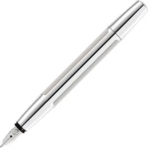 Pelikan Füller Pura P40, Feder B, Aluminium, silber - Hochwertiger Patronen- und Kolbenfüller, ideal für Rechts- und Linkshänder. Elegant im Design mit polierter Edelstahlfeder und schönem Geschenketui. Made in Germany.