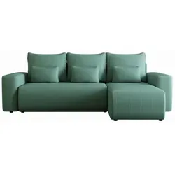 4All Home Ecksofa Travis, Pastellblau, L-Form, 248x148 cm in petrol von 4ALL HOME