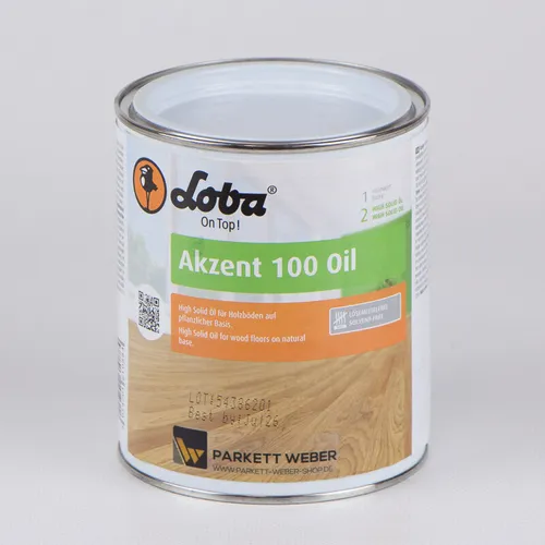 LOBA HS Akzent 100 Oil - 750 ml - Holzöle, schützt den Boden vor äußeren Einflüssen und ist einfach zu verarbeiten, mit geringem Verbrauch und hoher Ergiebigkeit.