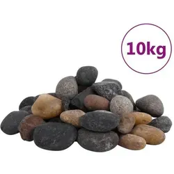 vidaXL Polierte Kiesel 10 kg - Mehrfarbig 5-8 cm - Aquarien Zubehör: Perfekte polierte Kieselsteine zur Gestaltung einer einzigartigen Unterwasserwelt, ideal für Aquarien und Gartenbeete.