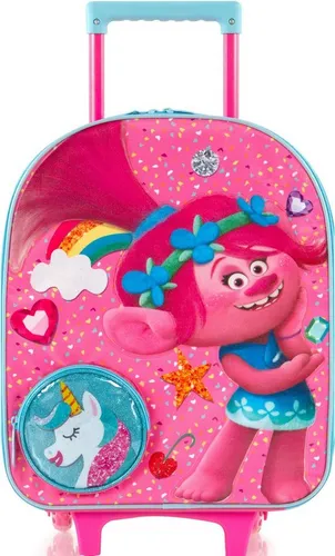 Heys Kinderkoffer Trolls, Rosa, 2 Rollen, Heys Kindertrolley Kinder Reisegepäck