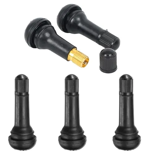 Stück Gummi Ventile TR413, Gummiventil Reifen, Autoventil Metall, Reifenventil Schwarz, Felgenventile, Universal 5