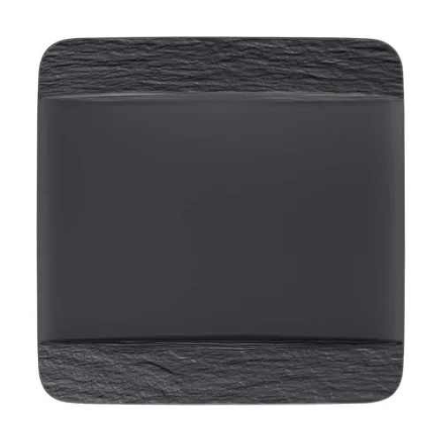 Villeroy & Boch Speiseteller quadratisch Manufacture Rock in schwarz von Villeroy & Boch