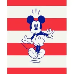 Komar Vlies Fototapete - Mickey Vibrant - 200 x 250 cm - Disney Fototapete für Kinderzimmer, mit hochwertigem Vlies für brillante Farben und einfache Montage, ideal für kreative Wandgestaltungen.