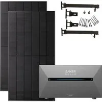 Anker SOLIX 1.000 W Balkonkraftwerk mit 2x500W SolarSpace Modulen - Effizientes Solarenergie-Kit mit 2 leistungsstarken 500W Modulen und einer kompakten Energiespeicherlösung. Ideal für Balkone oder Flachdächer, einfache Installation und zuverlässige Energieversorgung.