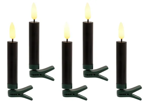 my home LED-Christbaumkerzen Bjarne, 25 kabellose Kerzen mit 3D-Flamme
