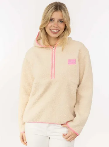 Zwillingsherz Fleecepullover Beige, Größe L für Damen von Zwillingsherz