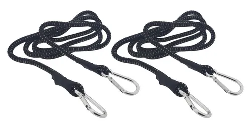 HundB Koffergurt 2 x Gepäckspanner 1,5 m x 8 mm, mit Karabinerhaken, (Set, 2-tlg., Gepäckspanner), Koffergurt Gepäckgummi Fahrradgurt Gummispanner Expander