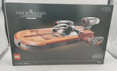 LEGO Star Wars Luke Skywalker’s Landspeeder 75341 - Ultimate Collector Series Modellbausatz für Erwachsene mit 1890 Teilen, detailgetreue Nachbildung und schwebendem Ständer für Star Wars Fans und Sammler.